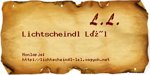 Lichtscheindl Lél névjegykártya